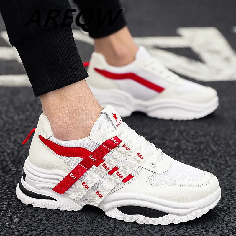 

2019 Spring and Summer New Breathable Fashion Men's Shoes Four Seasons Ins Old Shoes Comfortable Increase Cotton Men's Net Shoes