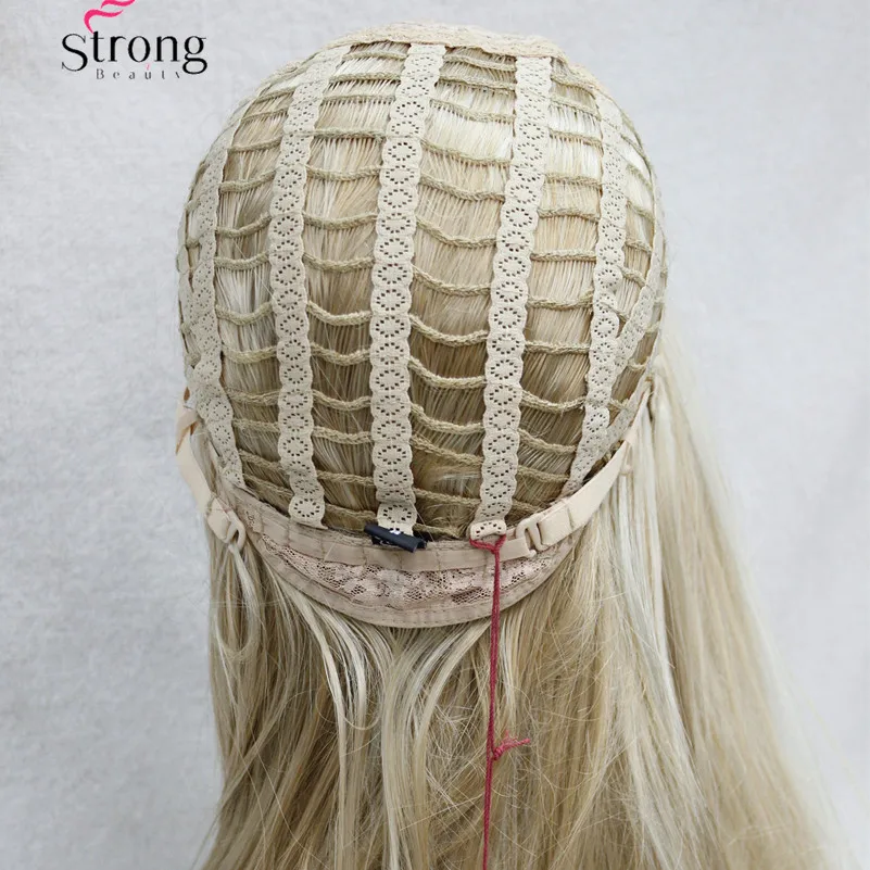 4118  24H613 blonde mix long straight wig.