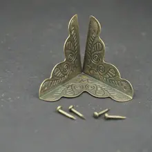 10 шт./партия, декоративный чехол, Угловой протектор, ремесло, антикварные ювелирные изделия, деревянный ящик для вина, защита с 20 шт. винтом