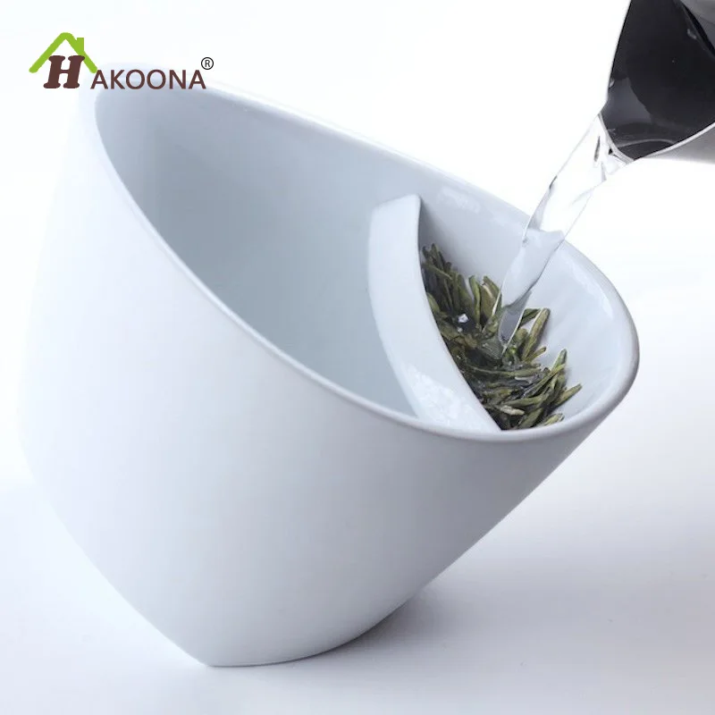 

HAKOONA Tipping Teacup Travel Plastic Smart Slant Teacup With Tea Infuser Plastic teapot for tea