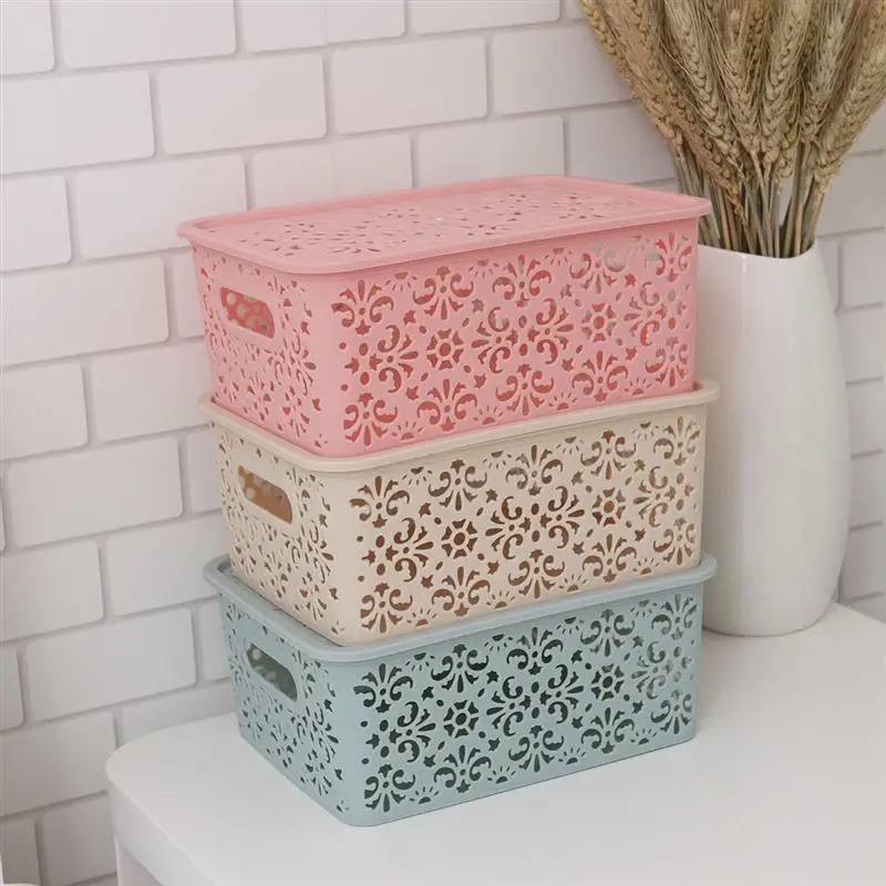 OUNONA Hollow Underwear Bra Storage Box Drawer Closet Organizers Boxes For Scarfs Socks Desktop Cosmetic Sundries Finishing Box