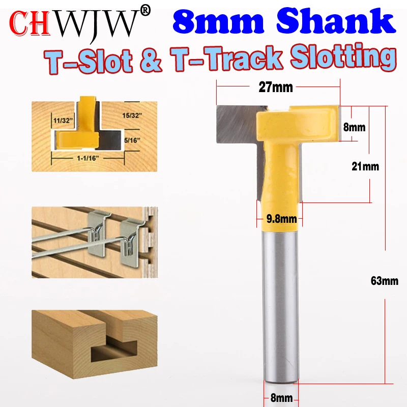 1 шт. 1/" 8 мм 1/2" хвостовик высшего качества Т-образный слот и Т-образная дорожка долото для дерева резак цена