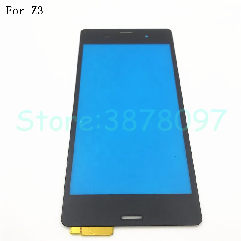 5,2 дюймов для Sony Xperia Z3 L55t D6603 D6653 Сенсорный экран планшета Сенсор внешний Стекло объектив Панель с логотипом
