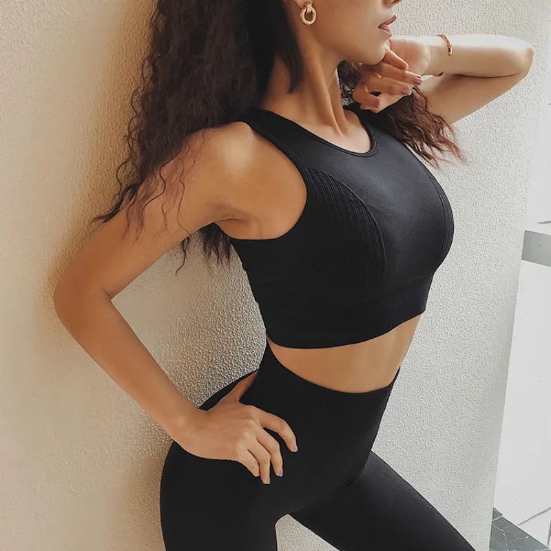 Najtaniej Colorvalue kamizelka bez szwu do biegania siłownia biustonosze damskie z powrotem otwory Nylon trening Fitness krótkie bluzki biustonosz sportowy bielizna