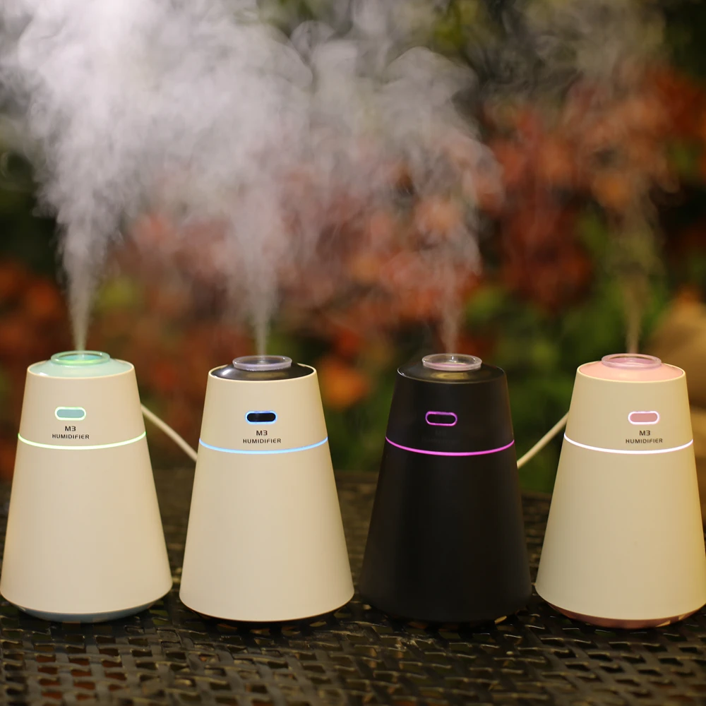 

Usb Car Humidifier 200ML Ultrasonic Cold Fog Humidifier 7 Color Light Change Adjustable Fog Mode Ultra Quiet For Home Car Travel
