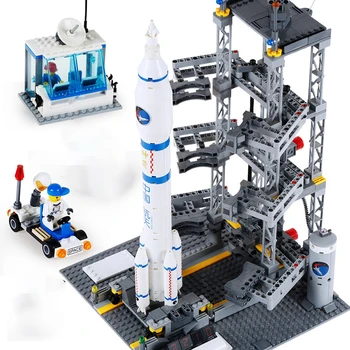 

Creator City Space Shuttle Rocket Satellite Station Technic Building Blocks Star Bricks Model DIY Toys for Children space marine