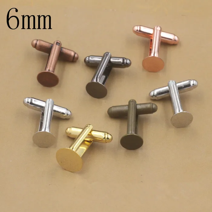10pcs/lot 6mm French Style Cufflink Settings Blank Round Pad Tray Cabochon Base For DIY Clothes Accessories 10pcs/lot 6mm French Style Cufflink Settings Blank Round Pad Tray Cabochon Base For DIY Clothes Accessories