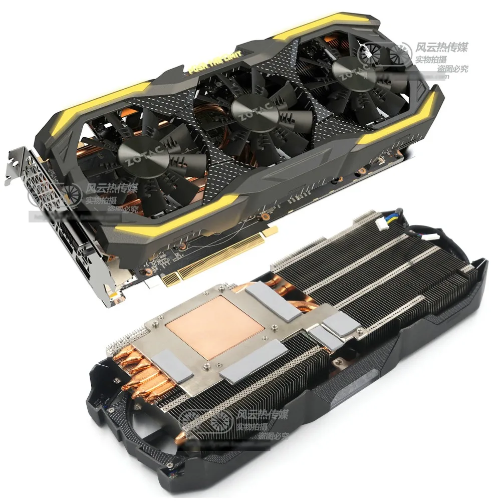 Новый оригинальный для ZOTAC GTX1070 GTX1080 AMP EXTREME кулер для видеокарты вентилятор с теплоотвод