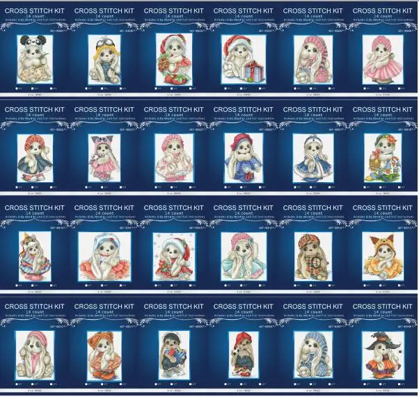 

Cross Stitch,Animal of rabbit,Needlework,DIY,cross-stitch kits,embroidery kits, 14ct 16ct 18ct. rabbit kits 1