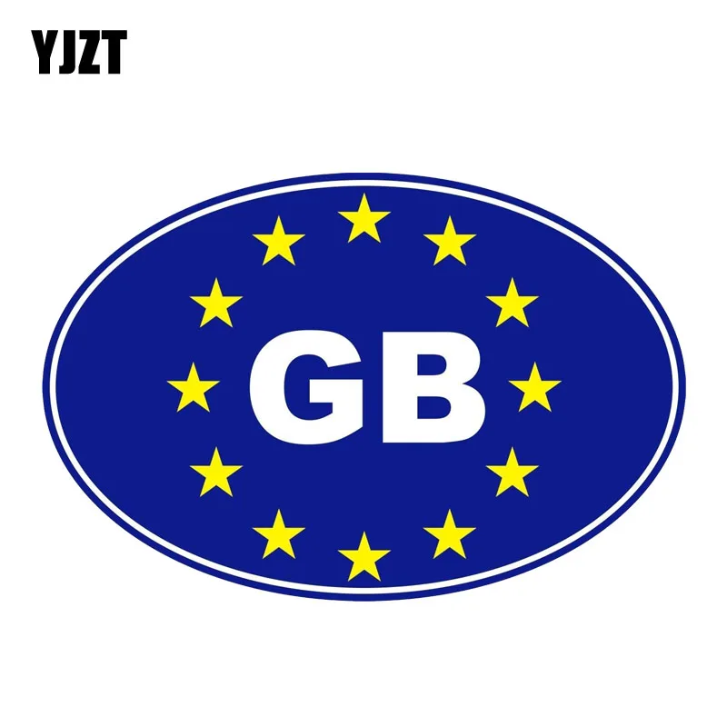 YJZT 13 см * 8 5 Φ PVC GB Euro креативные автомобильные стикеры 12-1551 | Автомобили и мотоциклы