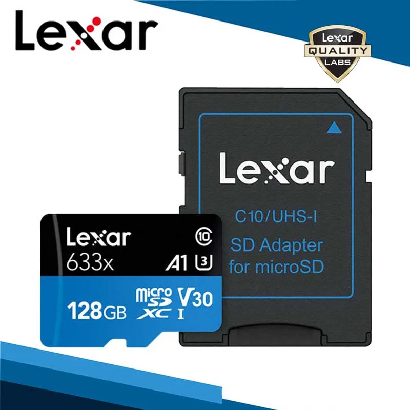 Lexar 95 МБ/с./с 633x Micro sd карта 128 ГБ считыватель карт памяти Uhs-1 для дрона Gopro Dji спортивная видеокамера