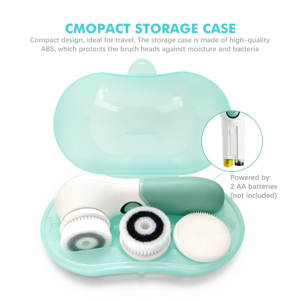 Cabeça de Escova de Rotação Dispositivo de Limpeza de Cara de Duas Conjunto com 3 Touchbeauty Impermeável Escova Facial Limpeza Profunda Diferente Velocidades Tb-14838 13 High Quality Beleza e saúde
