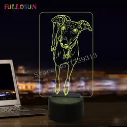 FULLOSUN Coloful животных собака светодиодный ночник Далматин 3D Оптические иллюзии светодиодный свет дети ребенок ночники Рождественский подарок