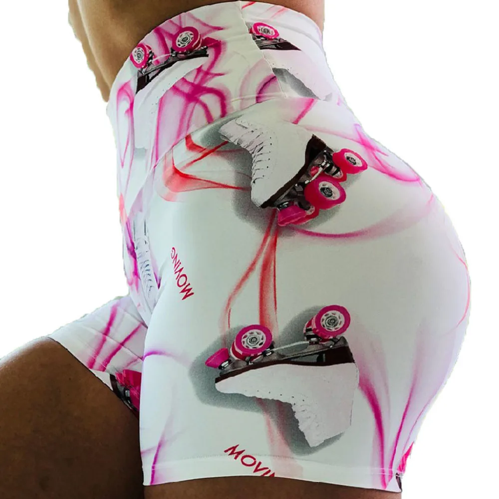 2019 women's digital printing sexy yoga shorts high waist yoga shorts quick-drying fitness yoga shorts ladies gym fitness 40J1 (3)