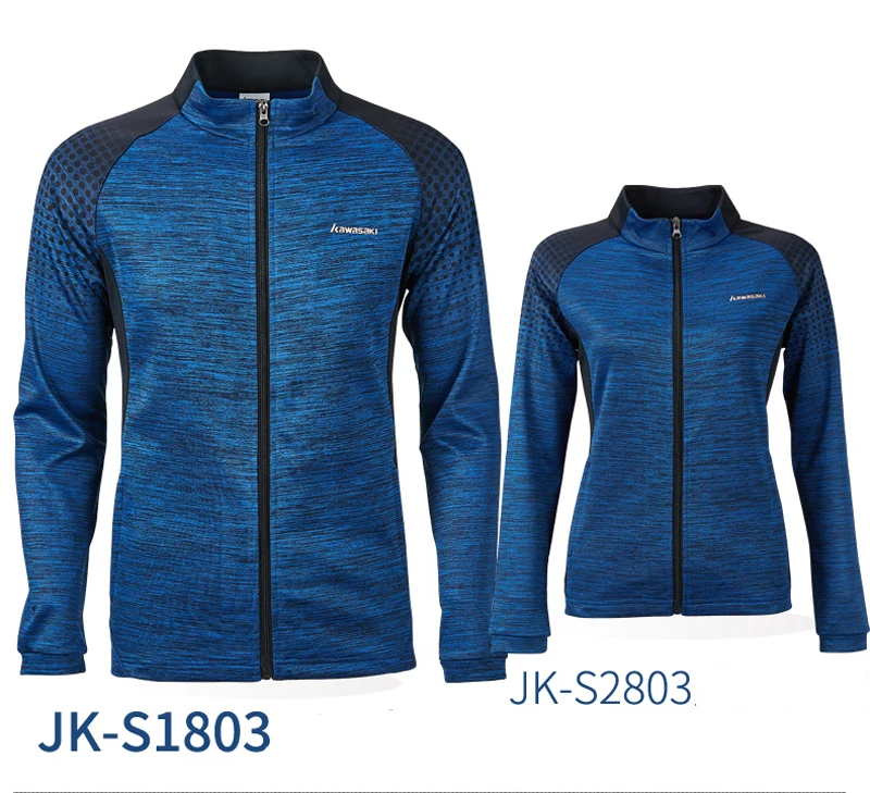 2019New Kawasaki бренд осень Для мужчин Спортивные куртки полиэстер Фитнес тренажерный зал BadmintonTennis куртка дышащая быстросохнущая синий JK-S1803