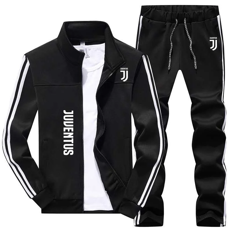 

Men Casual Juventus Sets Spring Tracksuit Male Sweatshirt Long Sleeve Pants Letter Casual Sportswear Suits Men Set Patchwork Out