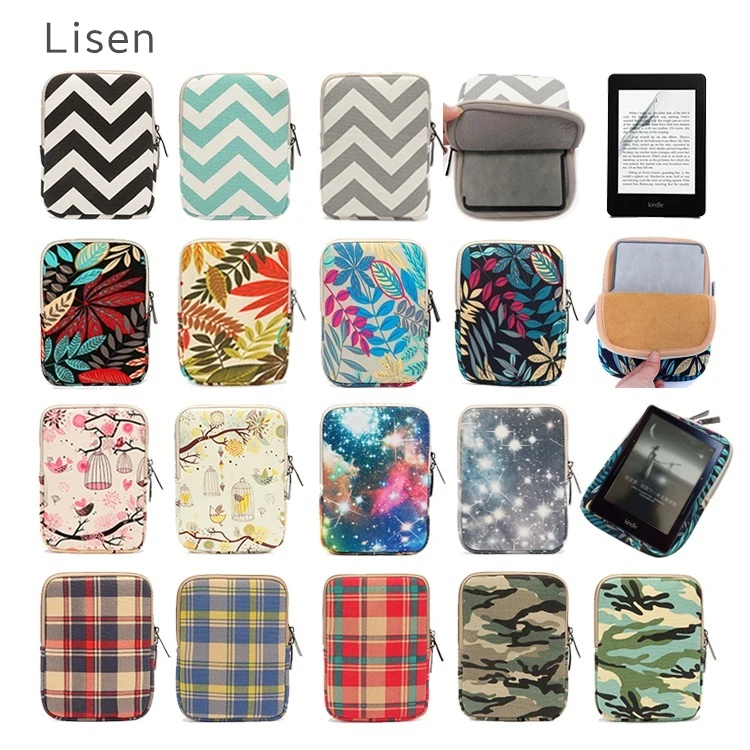 

2019 New lisen Brand Canvas Sleeve Case For kindle 6 inch,Bag For kindle Paperwhite, For kindle Voyage 6", Free Drop Shipping 01