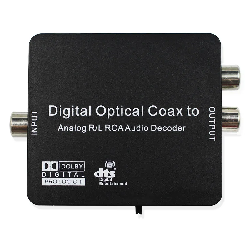 

Digital To Analog Audio L R Decoder Support AC3 DTS Dolby Toslink Coaxial 3.5mm Earphone Fiber Optical Decoder Converter