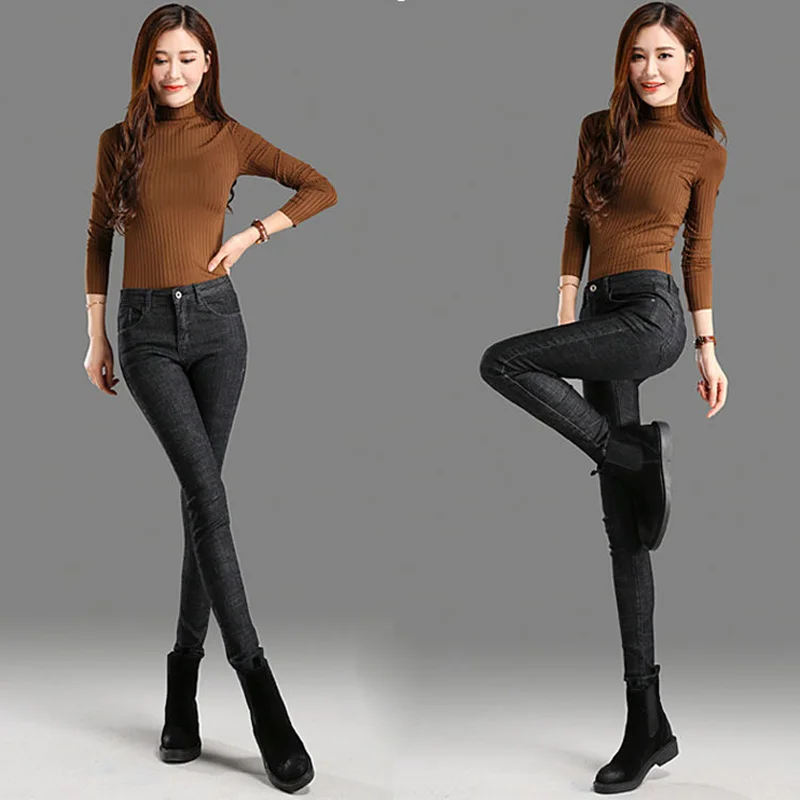

New Jeans for Women High Waist Jeans High Elastic plus size Denim Stretch Trousers Jeans female Denim Skinny Pencil Pants