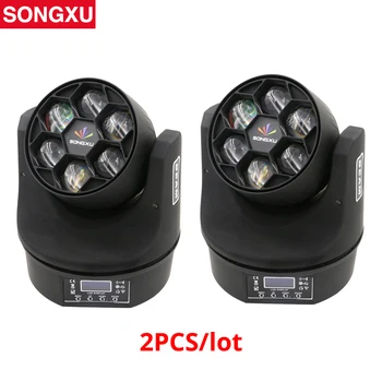 

SONGXU 2pcs/lot 6x15w RGBW 4IN1 LED Mini Bee Eye Beam Light DMX512 Moving Head Light for Party Disco DJ Show/SX-MH0615A