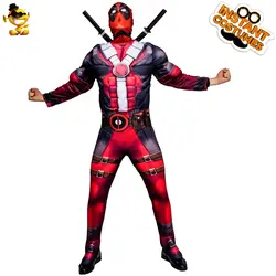 Новое поступление Мышцы костюм дедпула косплэй Hero Man Deadpol комбинезон для Хэллоуина и карнавальный костюм вечеринки