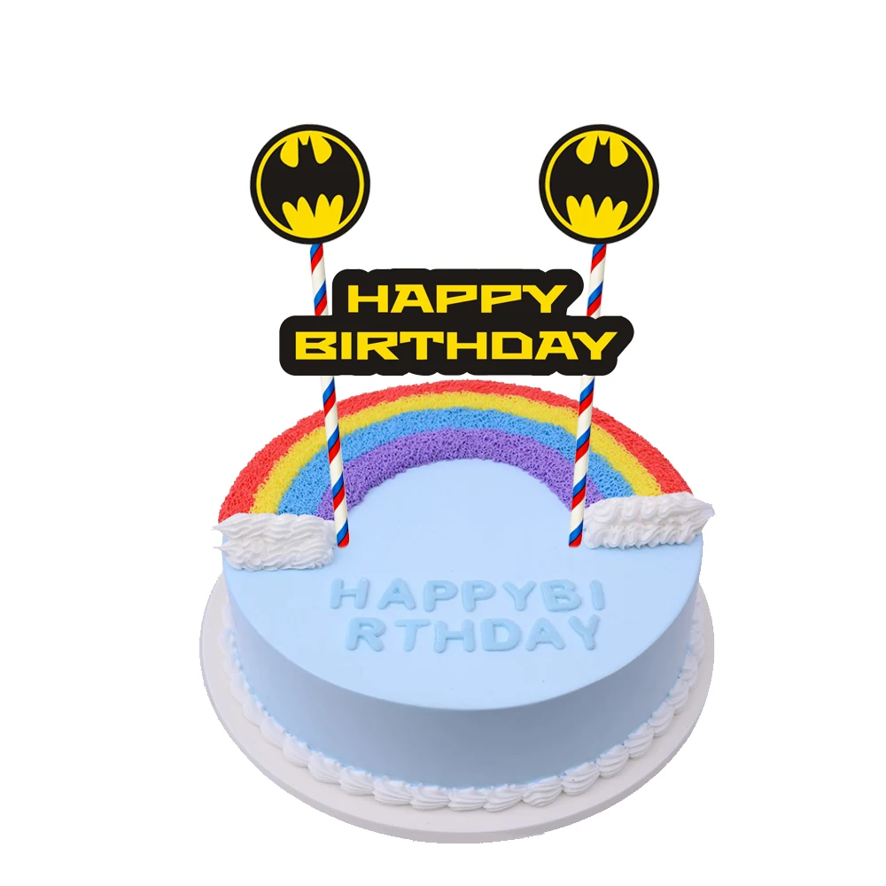 Вечерние принадлежности 1 комплект супер Бэтмен герой тема Топпер для детей детский день рождения DIY выпечки торта аксессуары для украшения торта