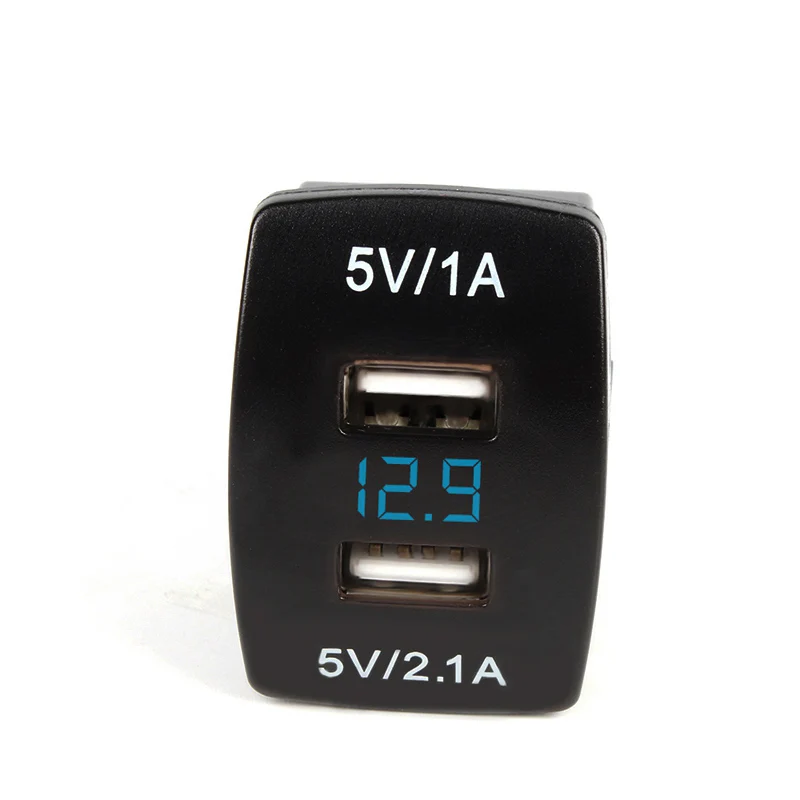 1A 2.1A 5 В в Dual USB зарядное устройство розетка синий светодио дный светодиодный