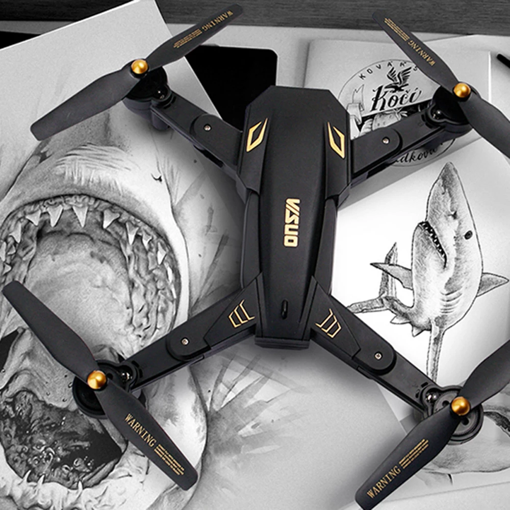 Дрон VISUO XS809S Shark Dron 720P WIFI FPV с широкоугольной HD камерой складной Радиоуправляемый