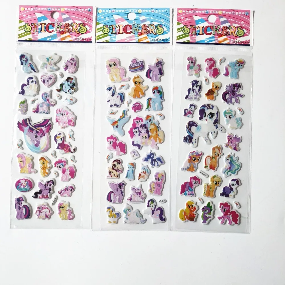 9 листов разных наклеек с единорогом, Мультяшные аниме-игрушки, детские милые наклейки с лошадью для самостоятельной сборки, переносные наклейки для скейтборда и телефона