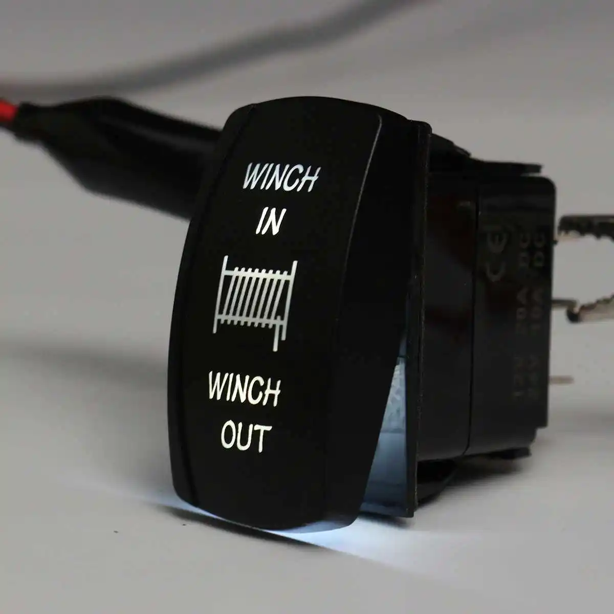 12 В 20A 24 В 10A 7Pin Автомобильный светодиодный лазерный тумблер Мгновенный кнопочный переключатель лебедка ВКЛ/ВЫКЛ Лодка