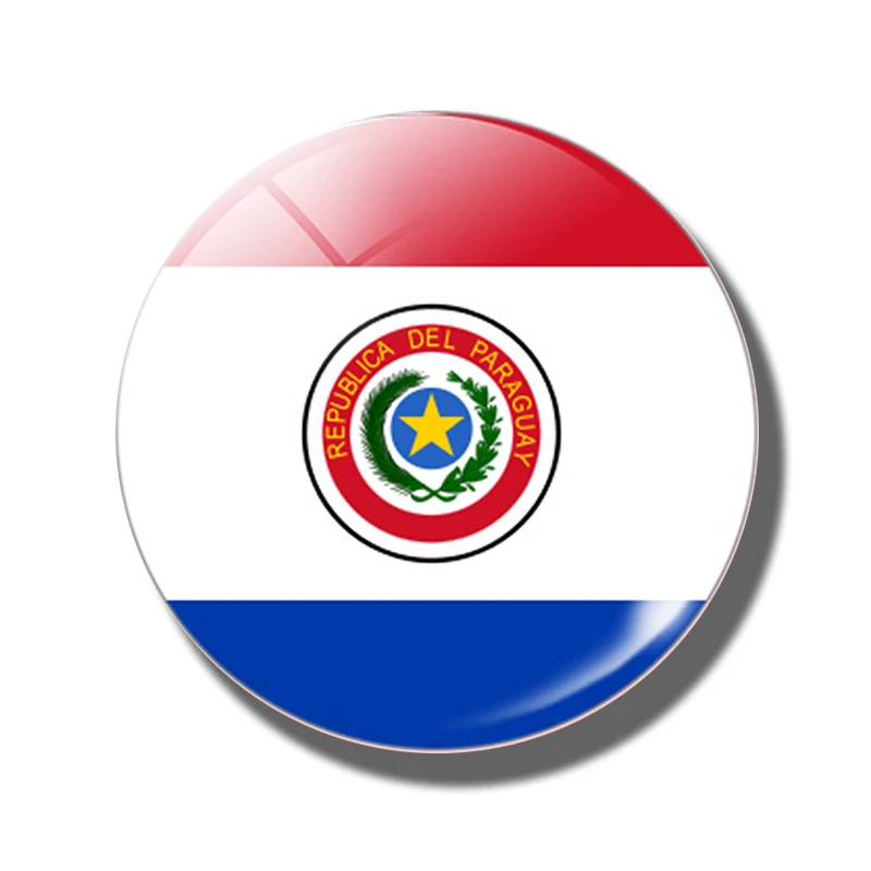 Светящийся Южно-американский флаг 30 мм магнит на холодильник Гайана Парагвай Перу Venezuela флаг Эквадора магниты на холодильник стеклянный сувенир - Цвет: PACK OF 1