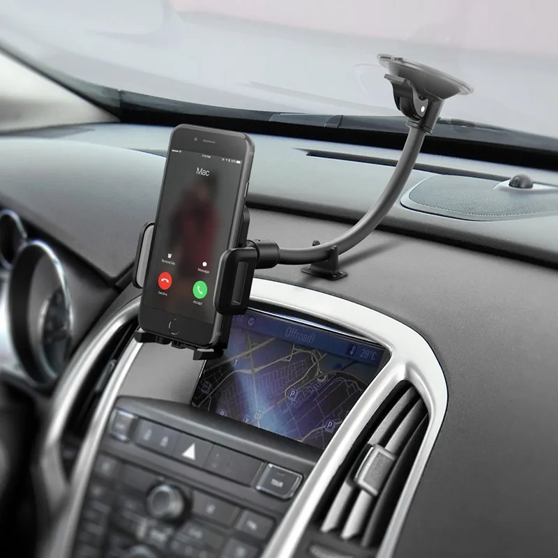 Universal Car Bracket Cell Phone GPS Holder for Car Windshield Long Arm Car Mobile Holder Mount 4-6inch Anti-skid Base           (7)