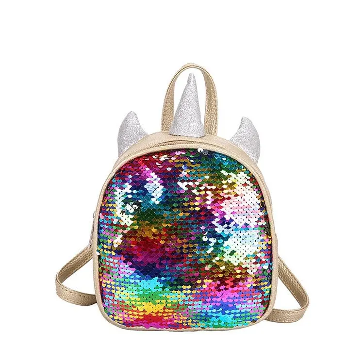 Блестки Единорог маленькая сумка на ремне, персональная Лазерная яркая детская одежда для девочек из искусственной кожи рюкзак сумка Детский плюшевый рюкзак сумка для пищевых продуктов