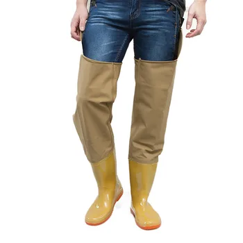High tube Over Knee Waterproof Fishing Waders Leg pants Shoes Dichotomanthes End Rain Boots Adjust Height Strap Water Work Shoes