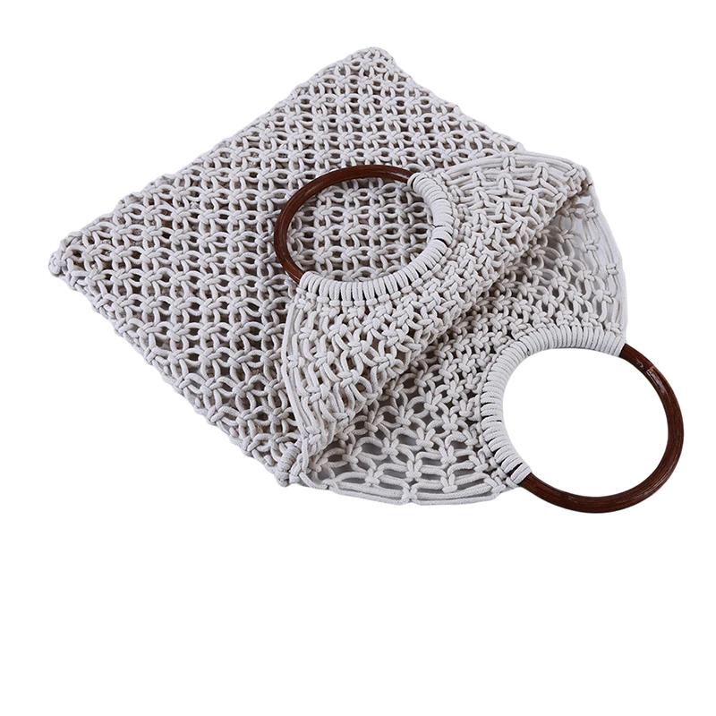 

Explosion Baskets Handmade Folk Crafts Rattan Long Strips Straw Straw Diagonal Cotton Rope Portable Beach Bag