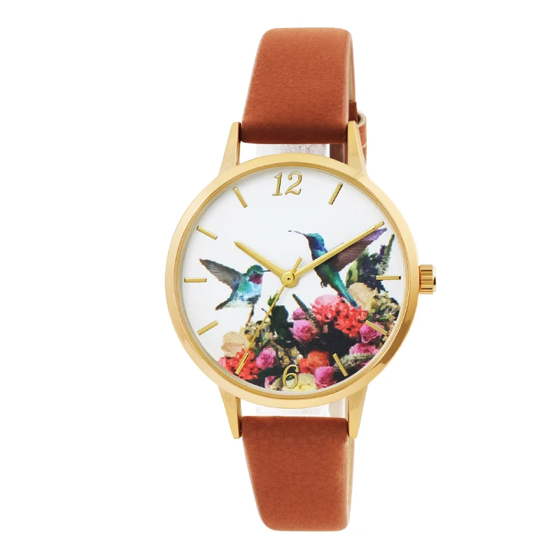 Hummingbird pattern girls watch soft strap dress watch for women elegance design 3D dial printing watch bird watch women Hummingbird pattern girls watch soft strap dress watch for women elegance design 3D dial printing watch bird watch women