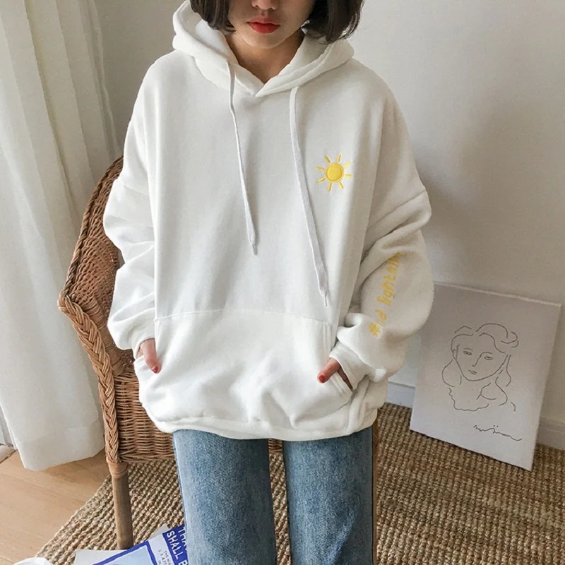2018 harajuku Академия ветер Moon Защита от солнца письмо вышитые розовый сине белые