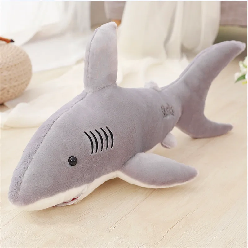 50/70/80cm Giant Shark Plush Shark Whale Stuffed Fish Ocean Animals Kawaii Doll Toys For Children Kids Cartoon Toy Baby's Gift - Цвет: A
