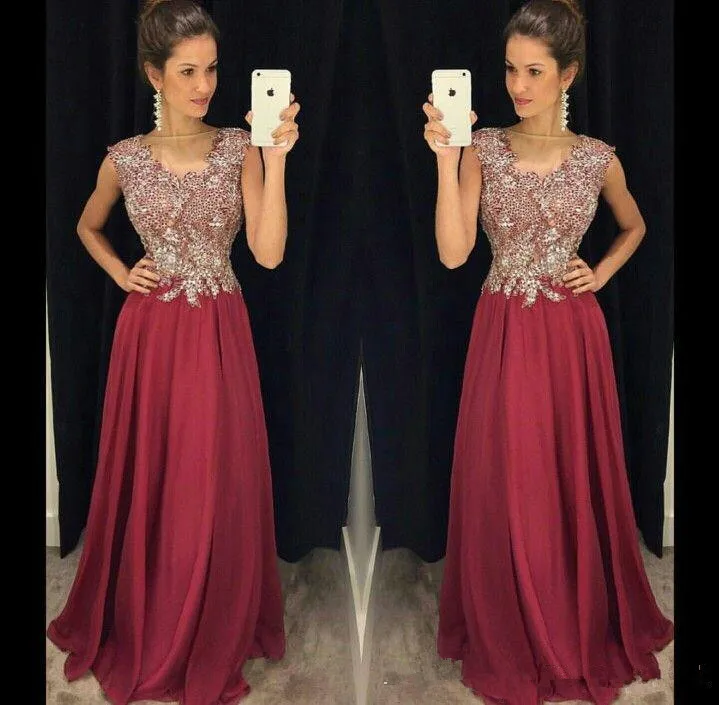 

Bling Bling Mother of the Bride Dresses 2019 vestido de madrinha Beads Chiffon Formal Evening Gown Custom sleeve robe de soiree