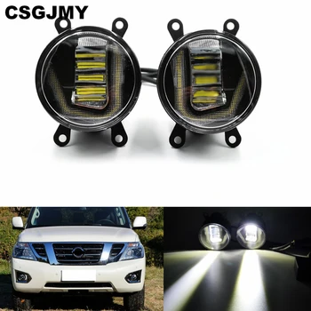 

3-IN-1 Functions Auto LED DRL Daytime Running Light Car Projector Fog Lamp with yellow signal For Nissan Patrol 2005 - 2017 2018