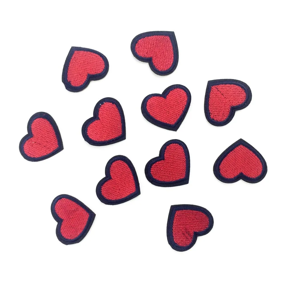 Embroidered Heart Iron On Patches For Clothing Iron On Stickers