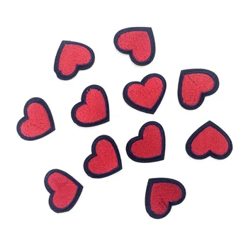 

Embroidered Heart Iron On Patches For Clothing Iron On Stickers Embroidery Appliques For Garment DIY Badges Sewing Supplier