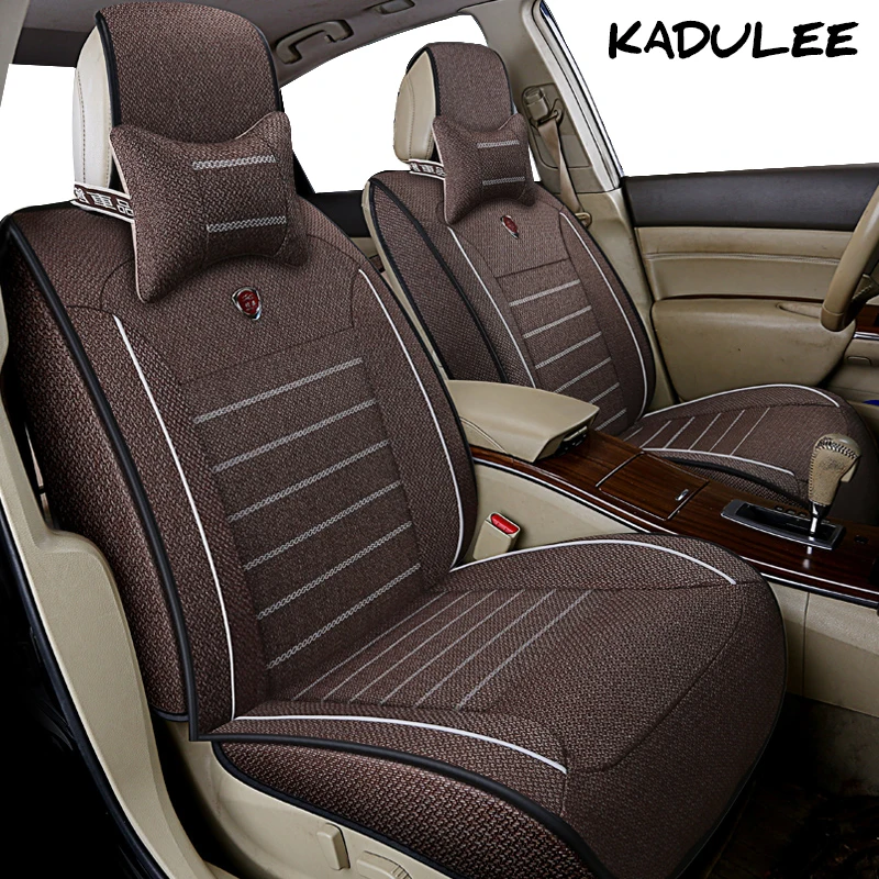 KADULEE flax font b car b font seat cover for kia ceed rio 3 4 soul