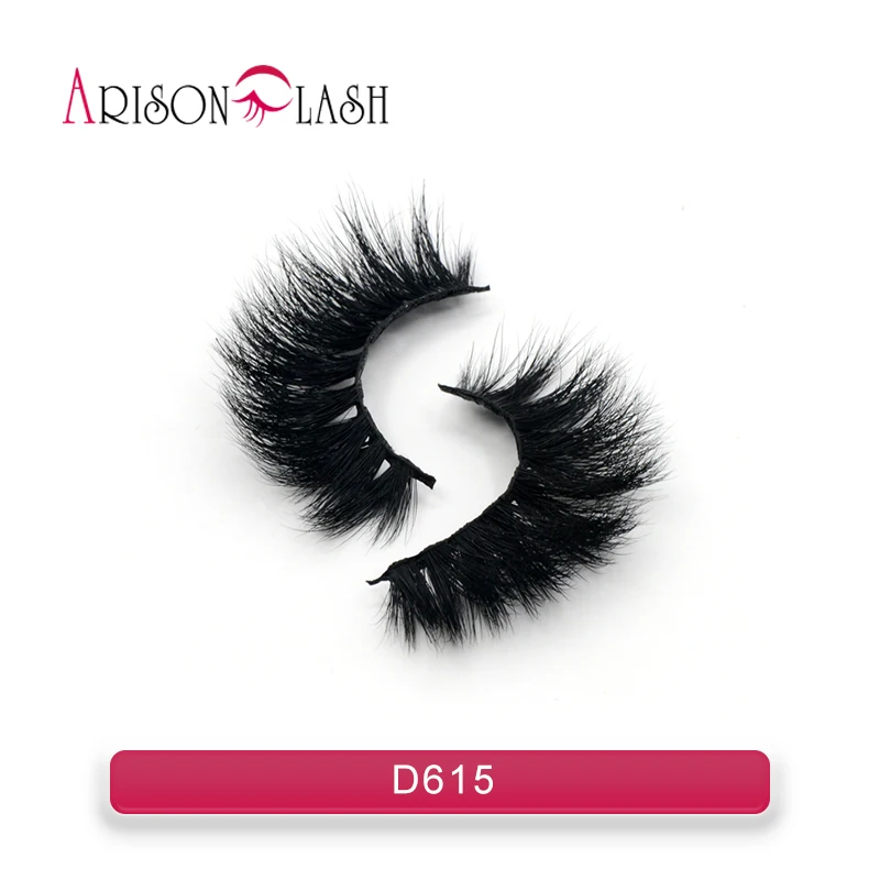

Arison D615 100% Handmade Real Mink Fur False Eyelash 3D Strip Mink Lashes Thick Fake Faux eyelashes Makeup Beauty Free Shipping