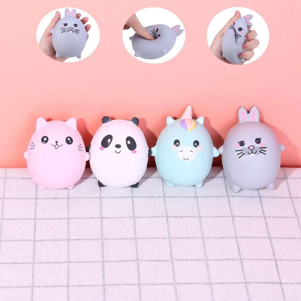 

Shape Compress Toy Adorable Squishy Slow Rising Cartoon Doll Cream Scented Stress Toy Children Adults Compress Adorable Animals