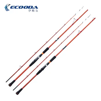 

ECOODA EPB Boat rod CASTING SPINNING 2.1M 2.4M lure rod FUJI Parts Fuji guide ring 80-100# RED TELESCOPIC FISHING ROD
