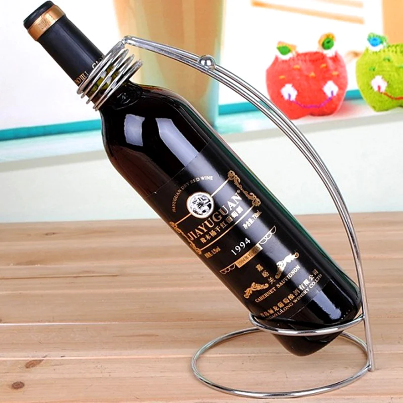 Eco Friendly métal vin Porte-bouteille plateau verre et suspendu rack stand display