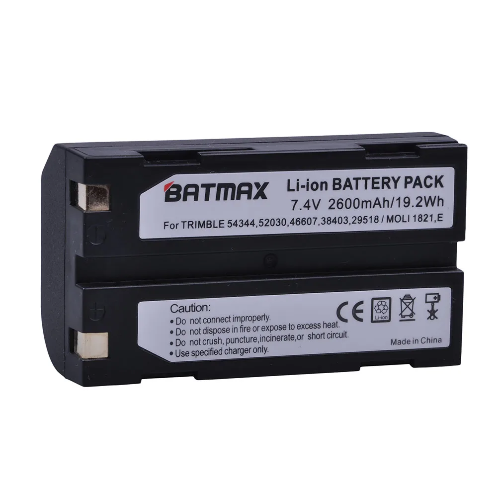 Kaufen Batmax 2Pc 2600mAh GPS Batterie + Ladegerät für Trimble 54344,29518, 46607,52030, 38403, R8, 5700,5800, R6, R7, R8, R8 GNSS GPS Empfänger