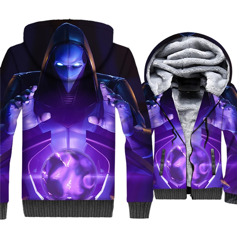 Fans Wear Sweatshirt Battle Royal Zipper Hoodies Anime Gaming Battle Night Cosplay Costume Unisex Winter Hoodie Casual Coat