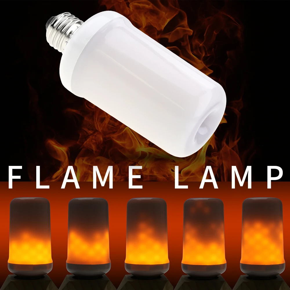 

Led E27 E14 Flame Effect Lamp Flickering Emulation 110V 220V Fire Candle Bulb Creative Christmas Holiday Light Home Decoration